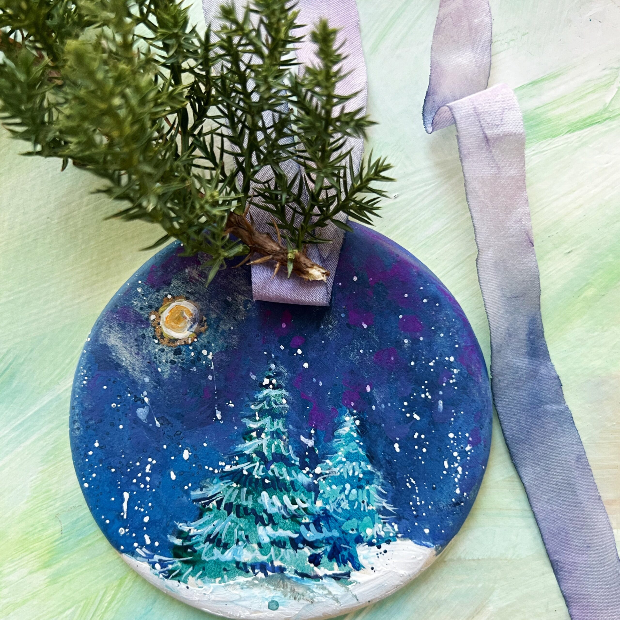 Hand Painted Ornaments 2022 – Moonlit