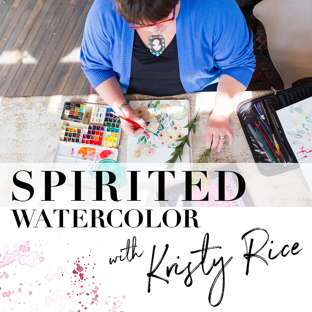 Spirited Watercolor LIVE Zoom Workshop with Kristy Rice