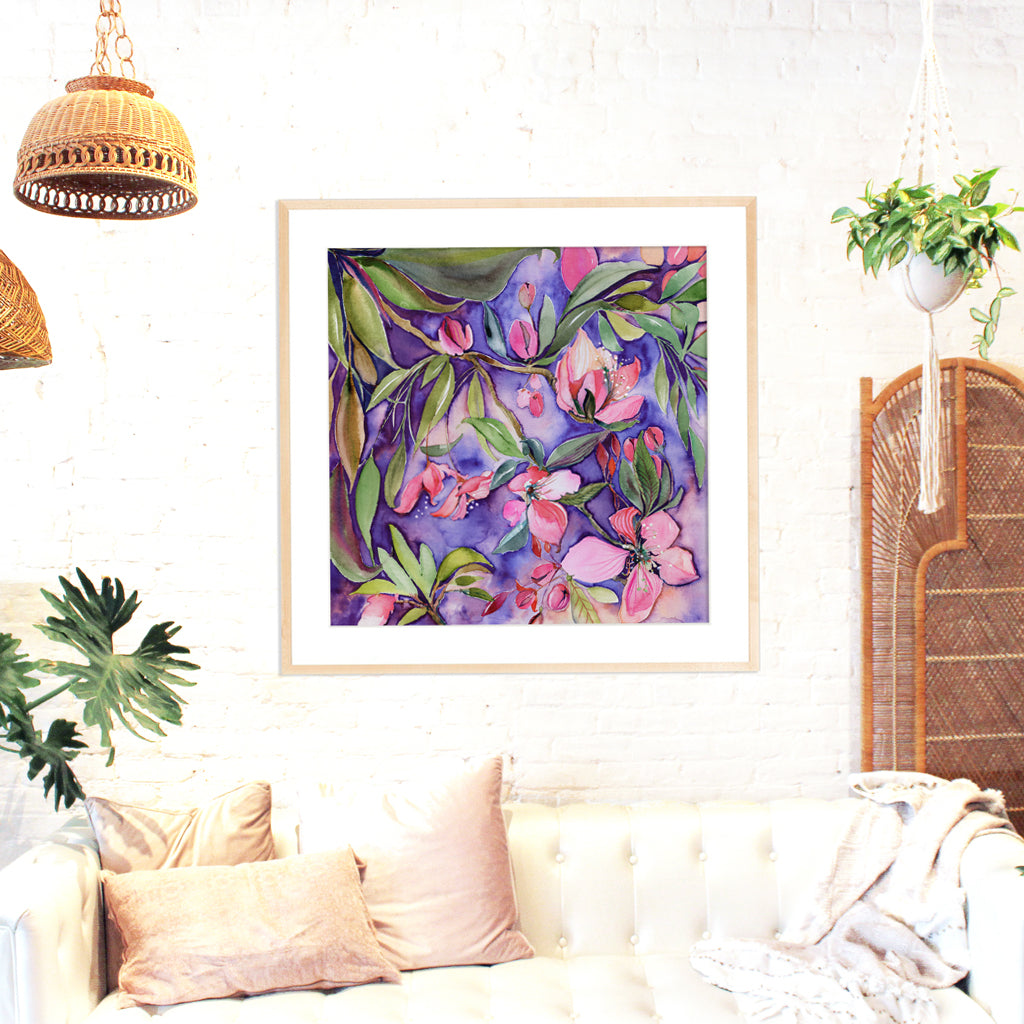 Large Format Art Print – “Witness” (Purple Crab Apples)
