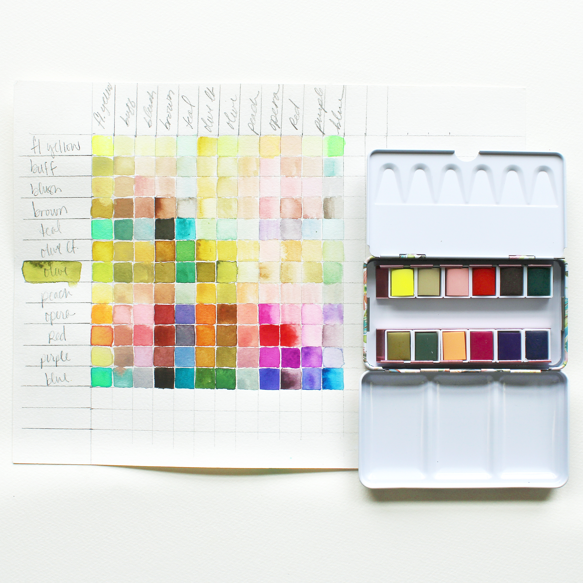 Easily set up a custom watercolor palette for painting