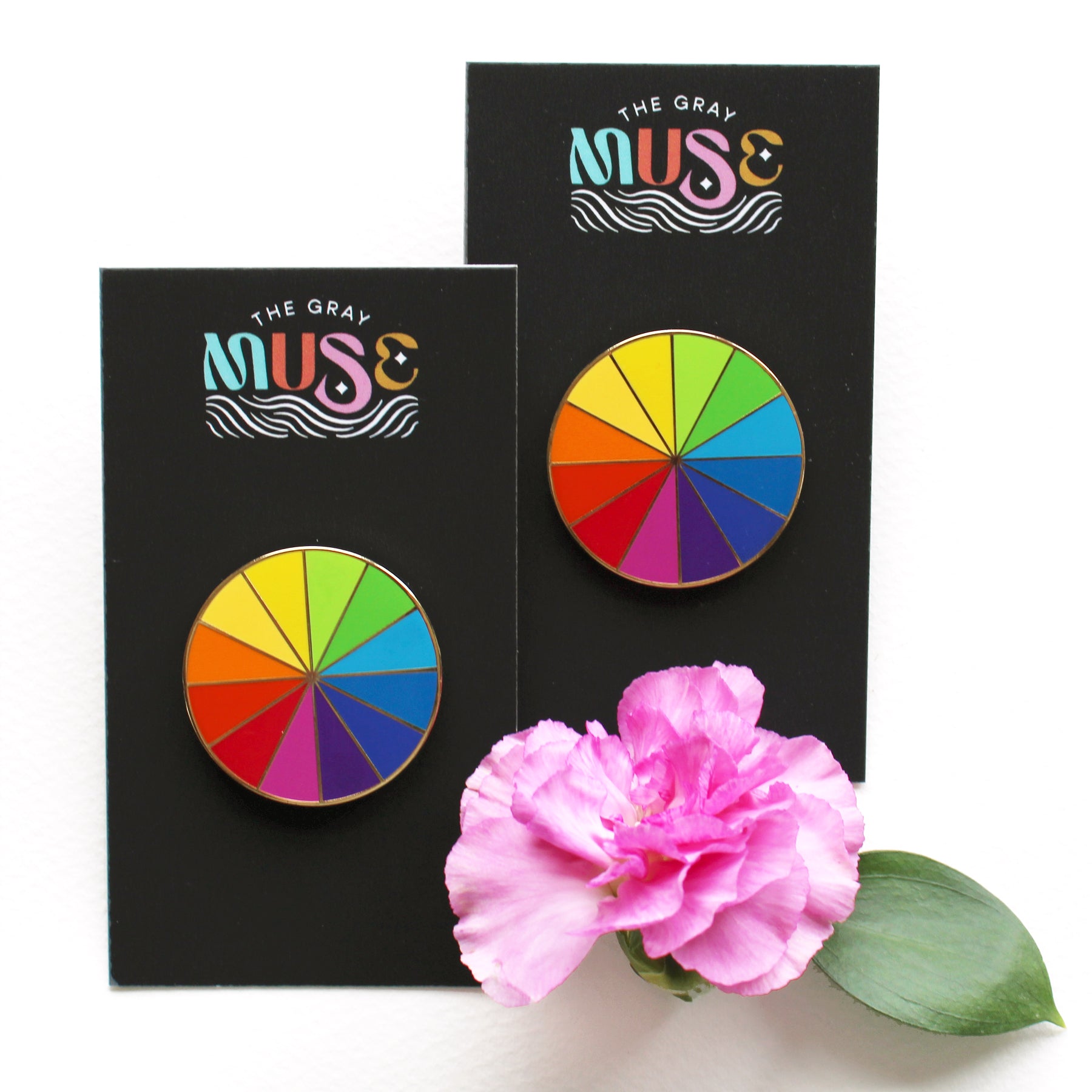 Rainbow Color Wheel Enamel Pin by The Gray Muse
