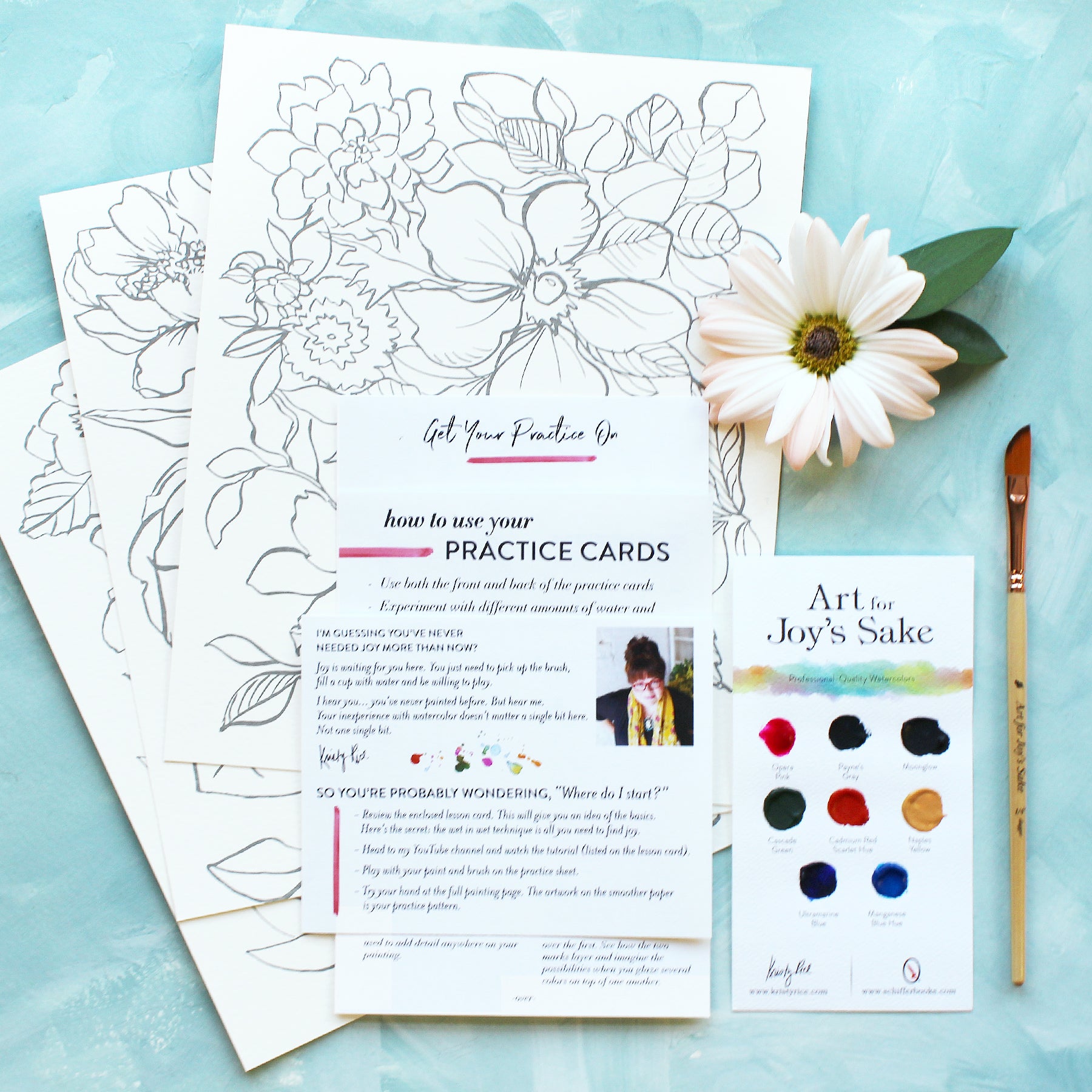 Watercoloring Page Bundle – Flowers